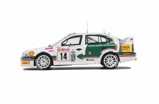 SKODA OCTAVIA WRC WHITE RALLYE MONTE CARLO 2003 D.AURIOL OttO mobile 1:18 Resinemodell (Türen, Motorhaube... nicht zu öffnen!)